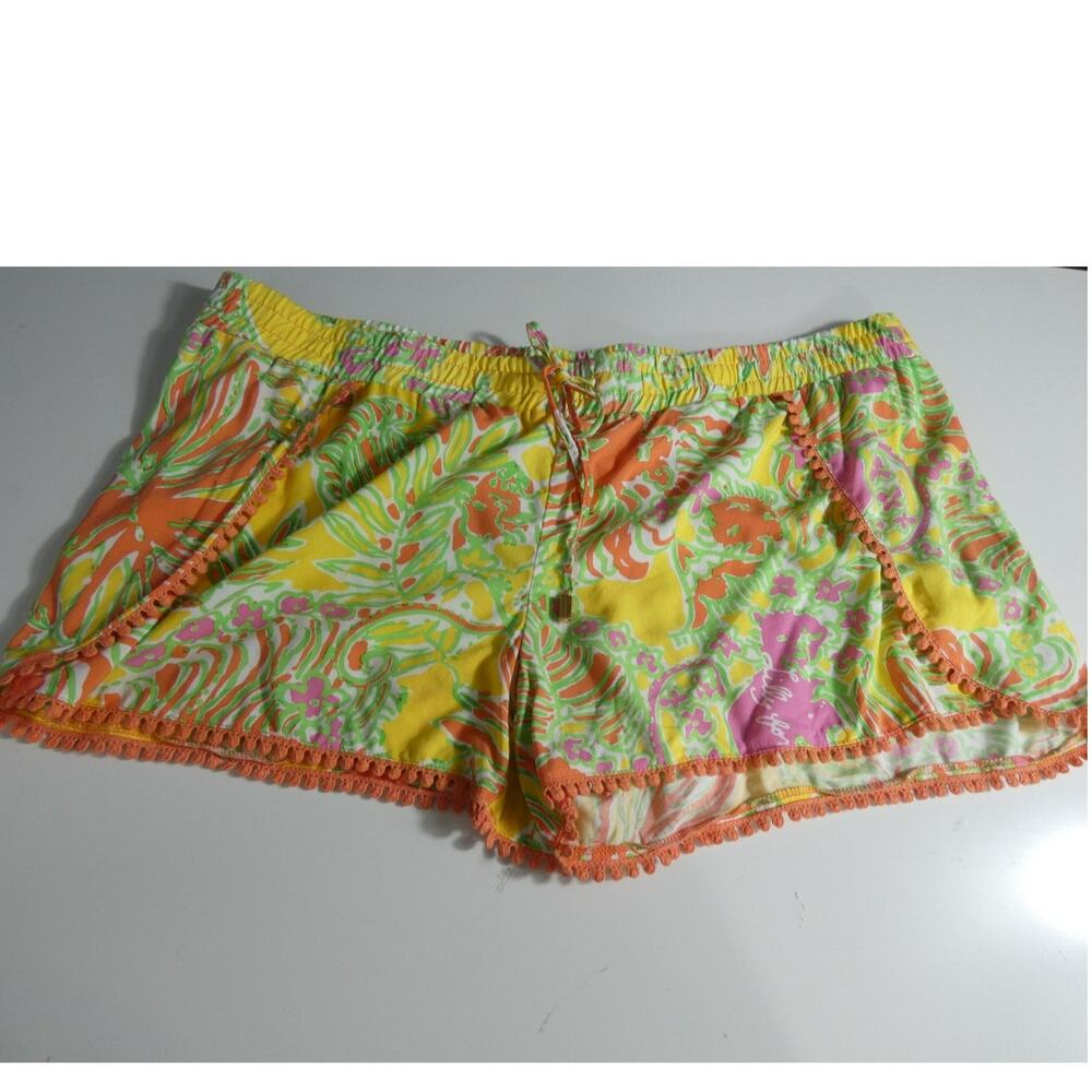 Lilly Pulitzer For Target Shorts XXL Cotton Colorful Elastic Waist Drawstring